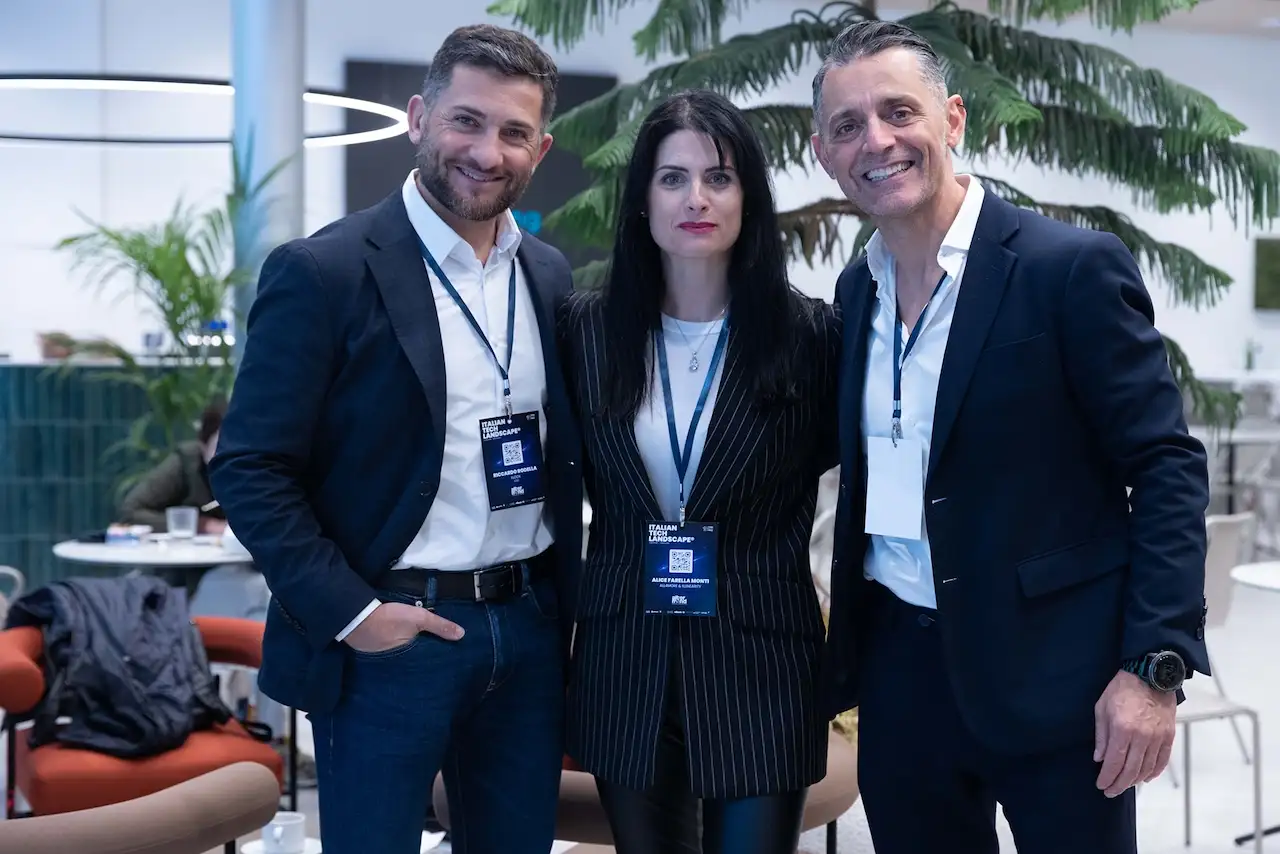 Three guests at the networking area