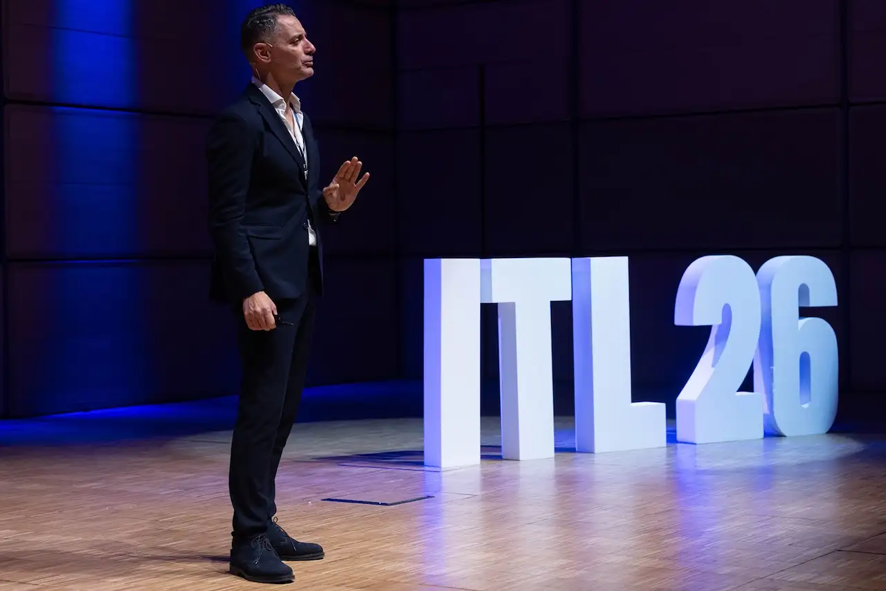 A speaker beside the ITL 26 letters