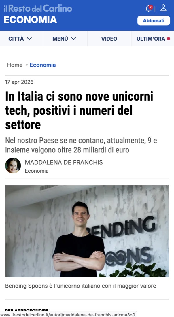 Il Resto del Carlino, 17 April 2026
