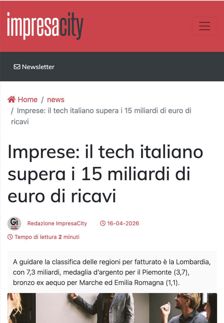 ImpresaCity, 16 April 2026